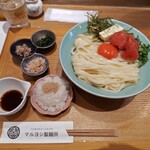 マルヨシ製麺所 - 釜玉明太バターうどん＋締めのご飯