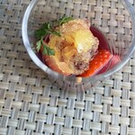 レストラン シンフォニー - いちごと柑橘のチョコレートプリン