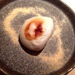 鮨 さかい - 2015　1月　ふぐ白子と、炒り玄米塩