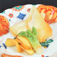 ふぐの白子の春巻き