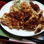 Oomori Mampuku Shokudou Manga Kissa Hanako - ランチの一枚唐揚げランチ(唐揚げ追加)