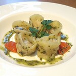 茅場町食堂 History by moto since 2010 - バジルソース水餃子