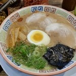 久留米とんこつラーメン 松山分校 - 分校ラーメン並７００円≪2015年1月≫