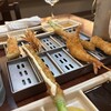 串かつ料理　活 - 牛・アスパラ・天使の海老