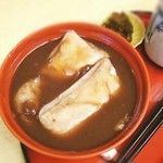 三芳 - おしるこ　大きなお餅が２つ！