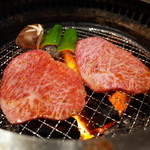 炭焼 金竜山 - 特上ロース とんでもない大きさです！ 2015.1.1x