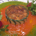 Chez Hyakutake - 前菜：４種類の貝のタルタル　バジルとトマトのソース
