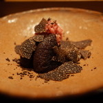 虎白 - 冷し物 和牛 椎茸 鶉温泉卵 トリュフ 2015.1.1x