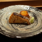 虎白 - 焼物 鰆(さわら) 海老芋 醤油餡 2015.1.1x