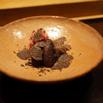 虎白 - 冷し物 和牛 椎茸 鶉温泉卵 トリュフ 2015.1.1x