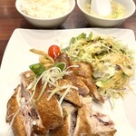 劉家荘 - 焼鶏定食(1100円)
