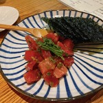 居酒屋 源氏 - 鮪角切り辛い山葵和え