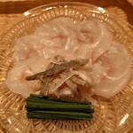 伯雲 - 下関の天然の虎河豚の厚引きのてっさ