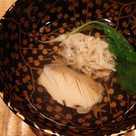 伯雲 - 福井の越前蟹の真薯と函館の蝦夷鮑