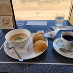 北澤美術館喫茶室 - クラムチャウダー＆コーヒー～☆