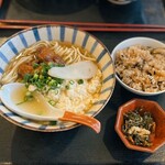 沖縄料理 ゆくゆん - 軟骨ソーキそば＋ゆし豆腐、じゅーしぃ