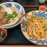 沖縄料理 ゆくゆん - Aセット（軟骨ソーキそば＋フーちゃんぷるー）