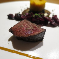 リョウリヤ ステファン パンテル - 鹿のもも肉 南瓜のピューレ 紫キャベツ (Jan. 2015)