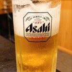 海鮮割烹 朝日 - 『生ビール』　※今回は飲み放題なので、ビールサーバーはセルフでした。