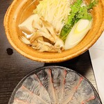 海鮮割烹 朝日 - 『ヒラマサのしゃぶしゃぶ』②