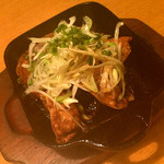 Izakaya Ikunara Orenchi Koi - 鉄板ネギだく餃子　313円