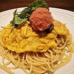 梟書茶房 - オムたらこパスタ。