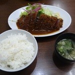 洋食の朝日 - 男性は、お茶碗が大！