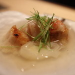 Kajikawa - 帆立焼き、ズワイ蟹、里芋焼きと下仁田ネギ