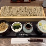 越後 叶家 - へぎそば(小)、ちりめん山椒ご飯