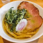 中華そば みつ葉 - 塩らーめん 900円+九条ネギ