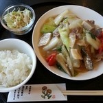 菜の花  - ランチ  炭焼き豚肉と野菜のあんかけ焼そば  1,240円税込