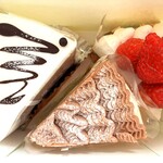 シュークレール - チョコシフォン＆栗ショート＆いちごタルト