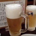 Yakitori Dokoro Ishii - まずは、生ビールでかんぱ~い♪