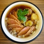 麺屋さくら - 2015年1月 鴨ラーメン1.5玉 鴨増し（1280円＋600円）