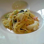 リストランテAO 青山 - メインはサーモンのパスタ