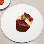 SEZANNE - MEGUMI GAMO FROM AICHI PREFECTURE WITH KINTOKI CARROT FROM KYOTO AND "SAUCE AU POIVRE"