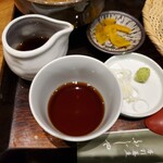 手打蕎麦 ふじや - 薬味・辛汁・お漬物