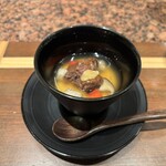 肉割烹 肉かぶく - 和牛ほほ肉と小角野菜の茶碗蒸し