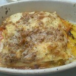 TRATTORIA AL SODO  - ゆで玉子とミンチのラザニア