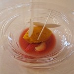 ル・ブルギニオン - マンゴーシャーベットとあまおうのソース