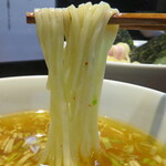 らぁめん 信 - 白醤油つけめん/麺リフト