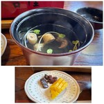 本吉屋 沖端支店 - 肝吸いと香の物