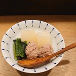 楓 - 大根と鴨つくね煮　¥900