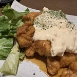 全席完全個室 地鶏と鮮魚が旨い店 鶏きち魚きち - チキン南蛮 タルタルが山盛りでした