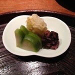 天ぷら 元吉 - Ｈ27.1 お新香