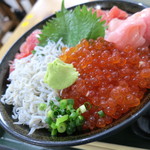 ふじやす食堂 - 三色丼