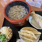 出水屋文左衛門 - 釜揚げ天国大盛り ごぼう天 ちくわ天