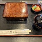 柳ばし - 肝吸いとお新香との3点セット