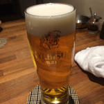 Wagyuumatsushita - 生ビール（600円）。
