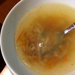 エジプシャンレストラン&カフェ スフィンクス - 1/24オフ会　スープ　「リサンアスフール　lesan asfor」雀の舌と呼ばれるパスタ入り